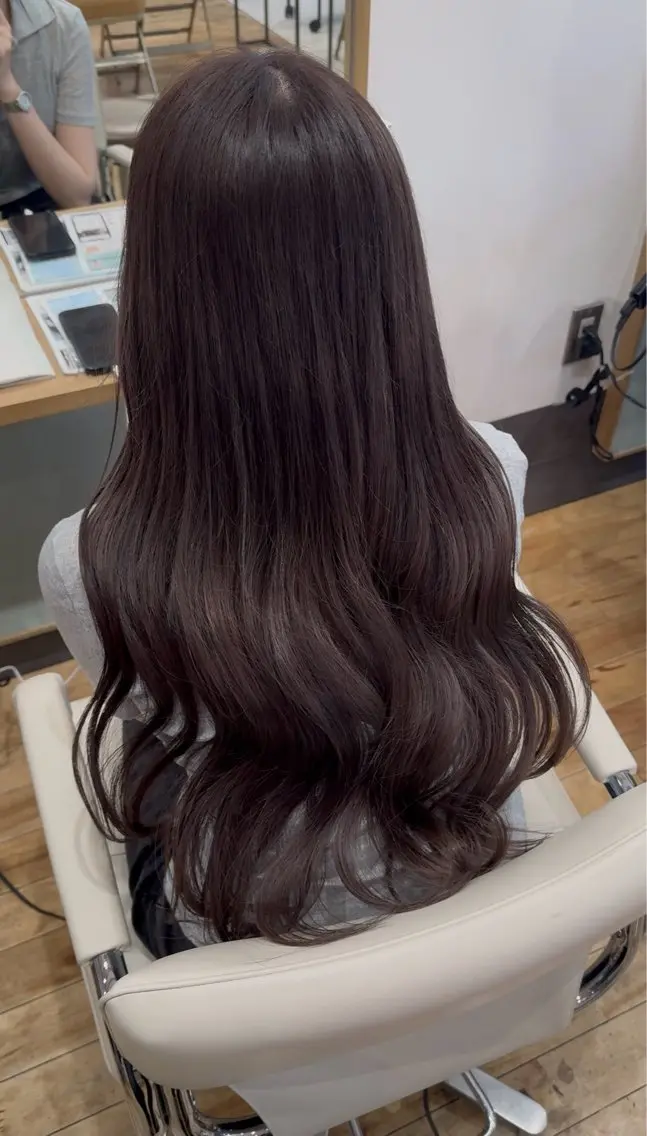 ロング カラー ブリーチ グレージュ ラベンダーカラー ラベンダーグレージュ ラベンダーグレー ヘアカラー アオヌマミユ☁️ /ボブ/ハイトーン/のヘアスタイル