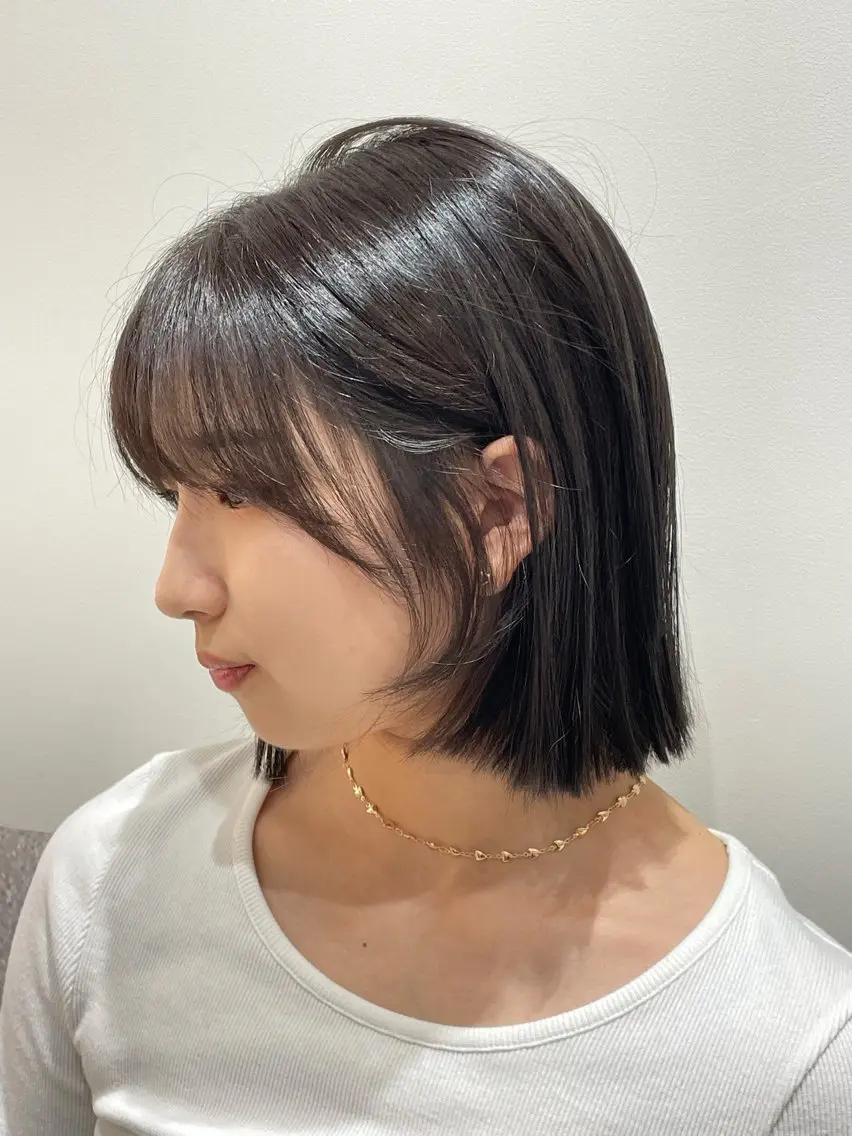 ショート ボブ 韓国風ヘア カット ❤︎︎韓国ヘア❤︎︎ 𝑺𝒉𝒊𝒉𝒐のヘアスタイル