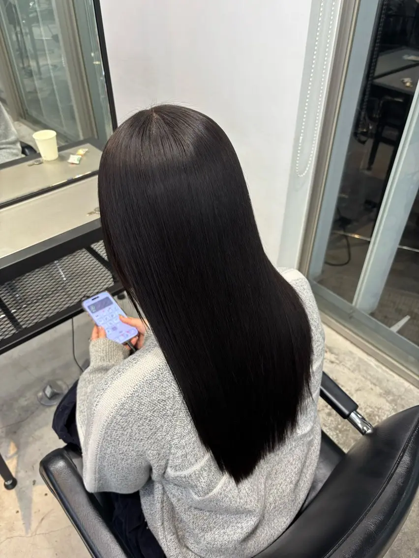 ロング カラー 縮毛矯正 トリートメント ダメージレス艶髪 🦋MISAKI🦋のヘアスタイル