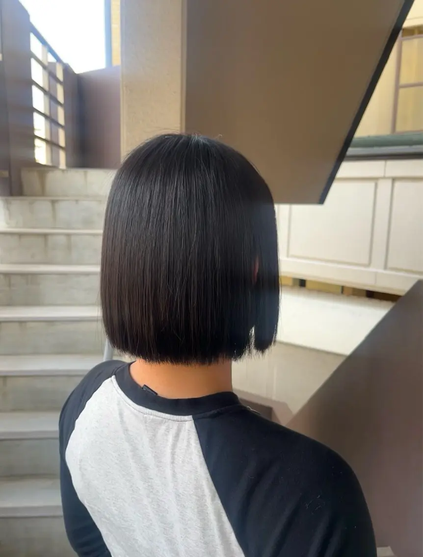 ミディアム 縮毛矯正 早稲田 千尋のヘアスタイル