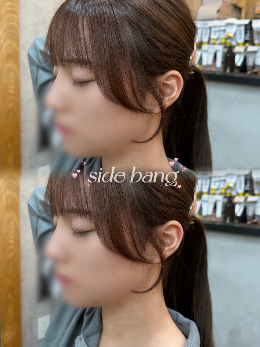 ロング 顔周りカット カット 宮崎 稚世のヘアスタイル