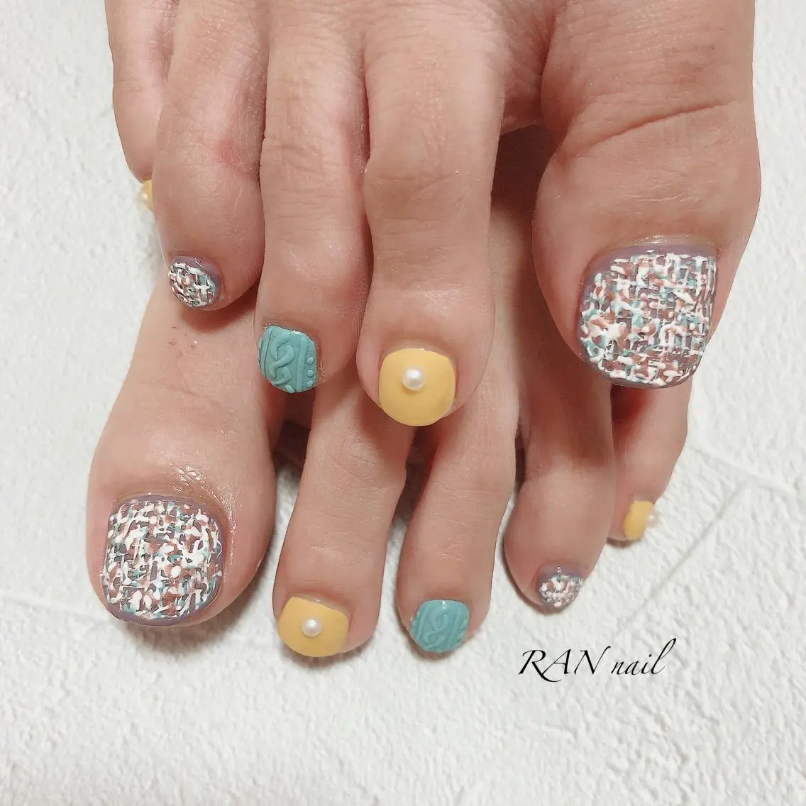 ネイル フットネイル ジェルネイル オフィスネイル パステルネイル 春ネイル RAN nailのネイルデザイン