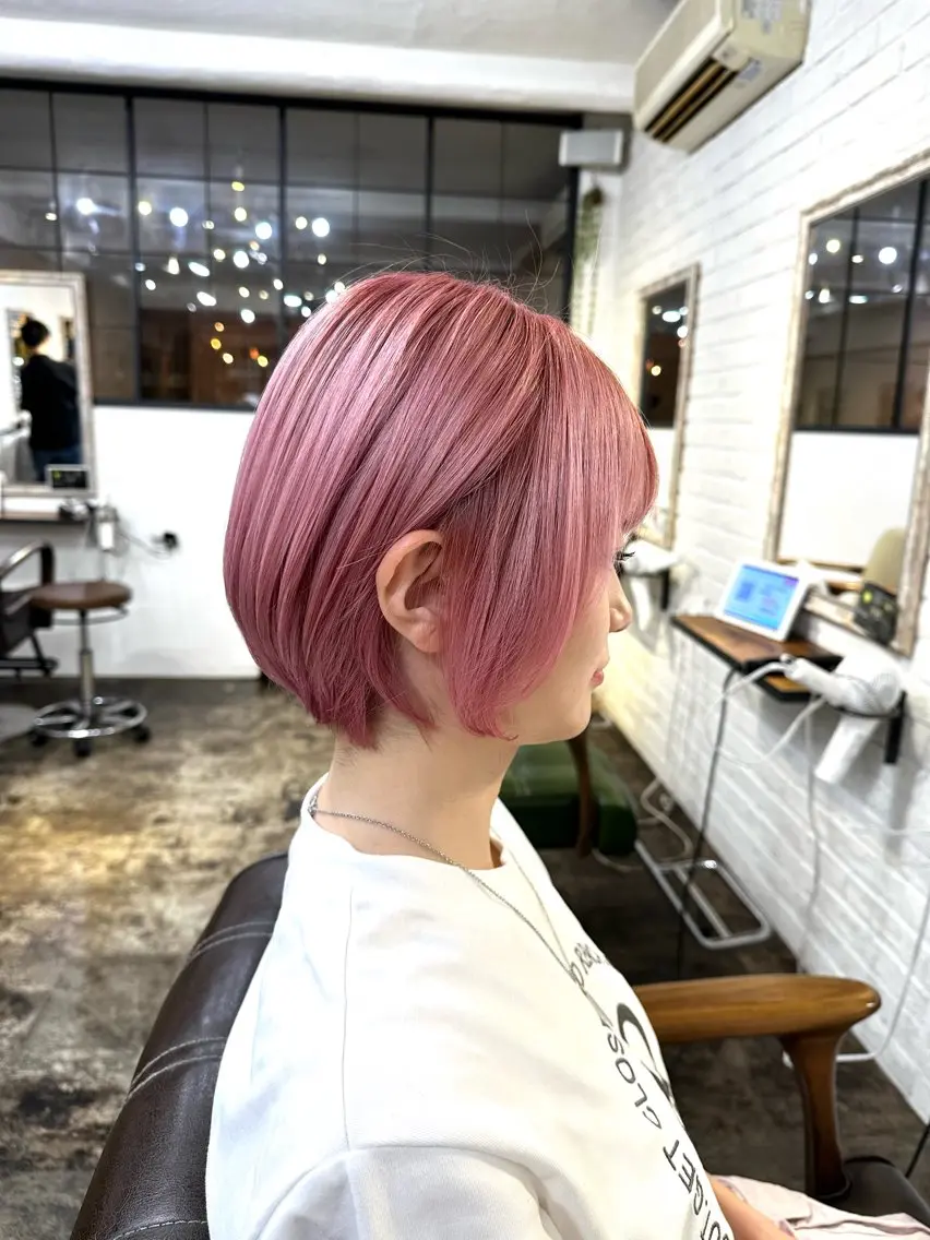 カラー ピンクカラー ✨透明感カラー🌱 上村 舜のヘアスタイル