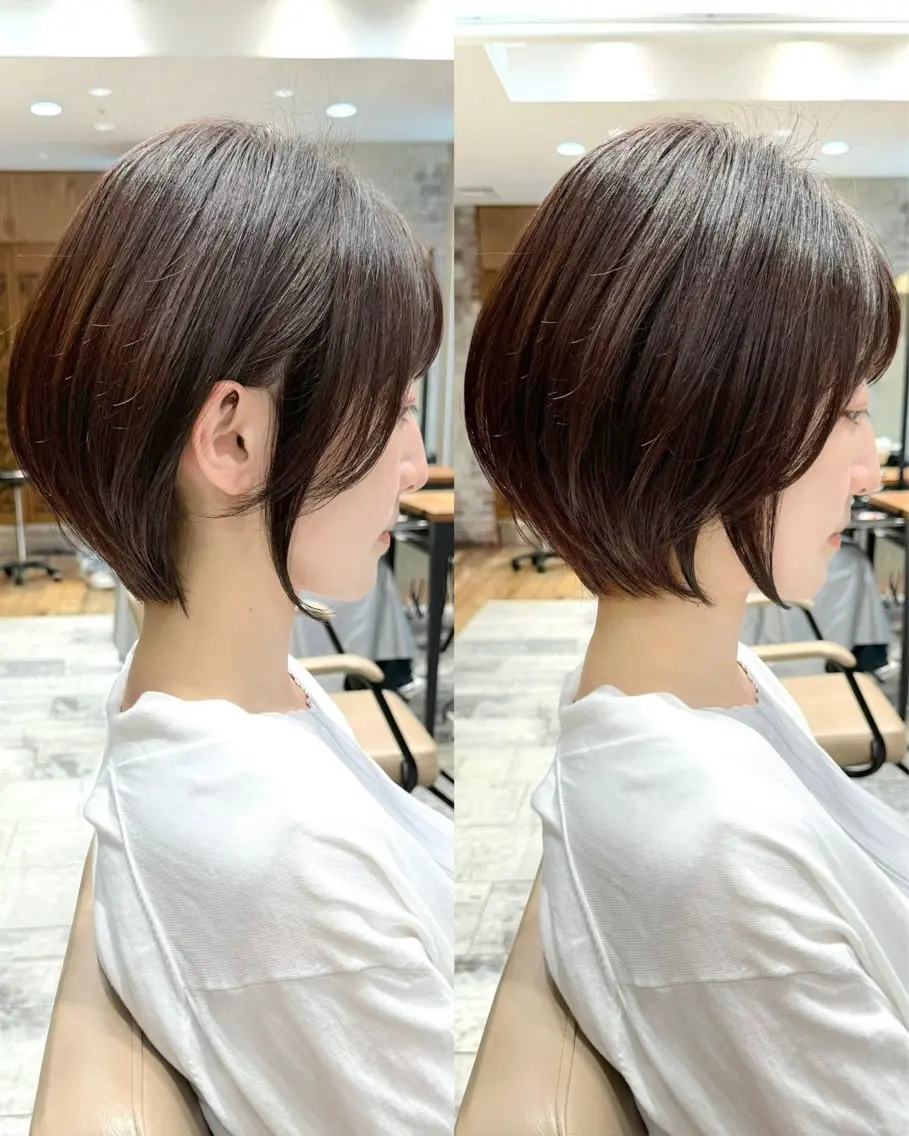 ショート カラー カット ヘアカラー トリートメント 💍新宿ショート 💍岩田莉奈のヘアスタイル