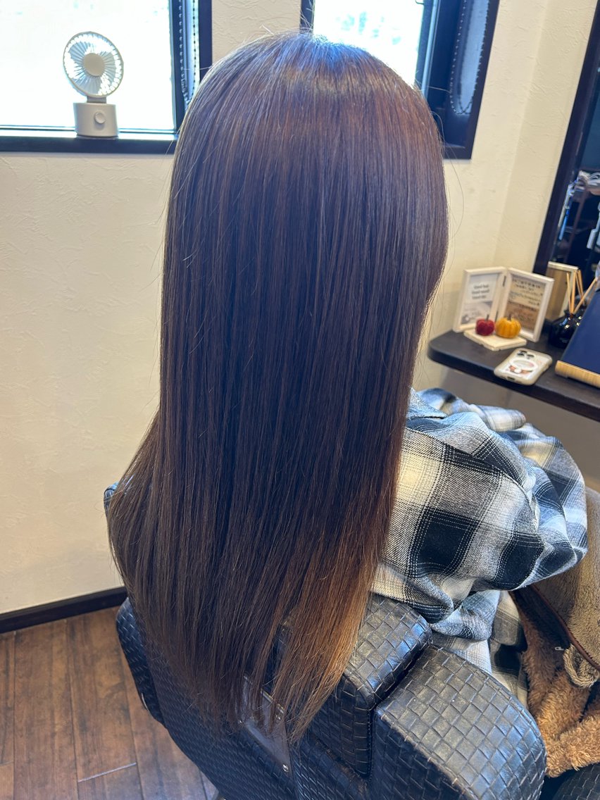 ロング カラー パーマ やまだ ゆいのヘアスタイル
