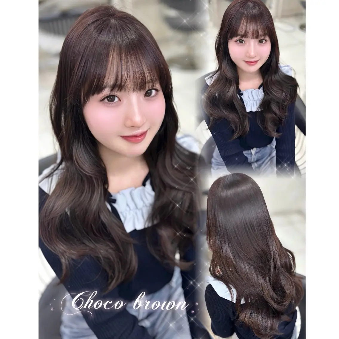 ロング カラー ブラウンカラー 顔周りカット カット ヘアカラー レイヤーカット/銀座 🎀𝐒𝐀𝐊𝐈のヘアスタイル