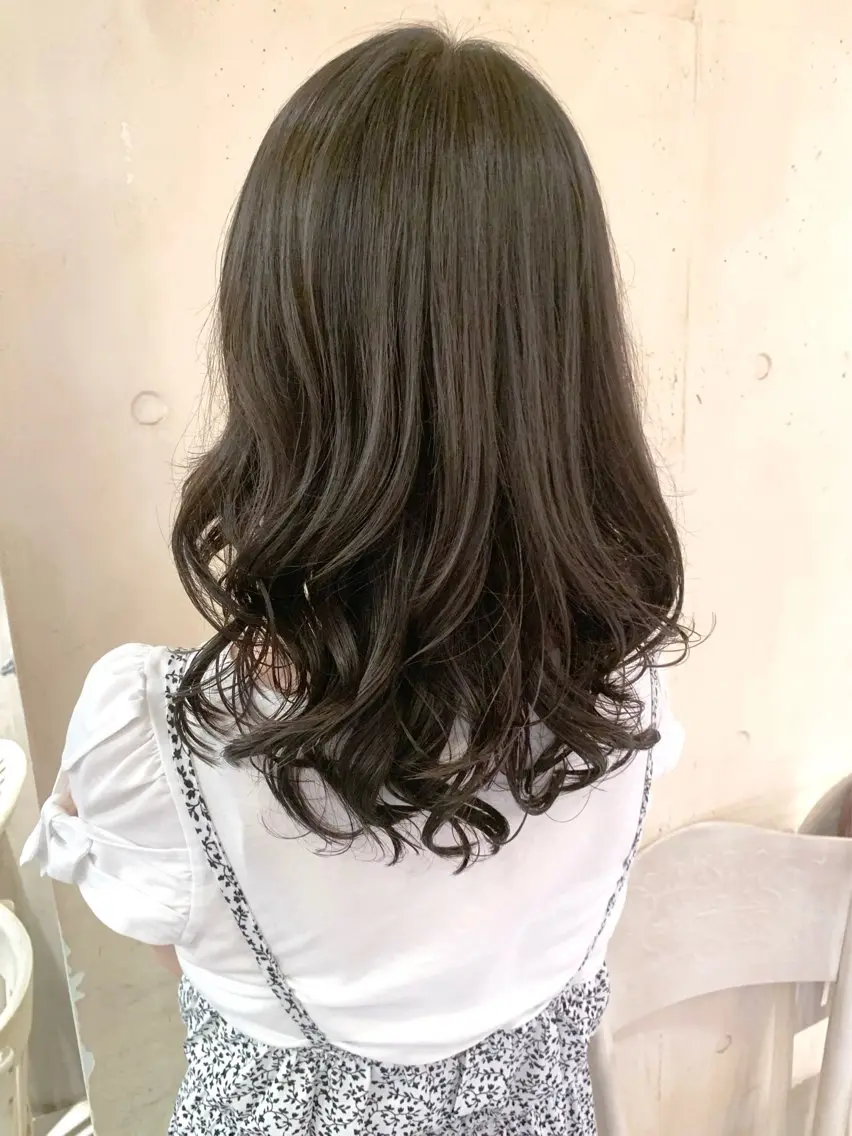 セミロング パーマ 髪質改善 縮毛矯正/ レイヤー/銀座/本木のヘアスタイル