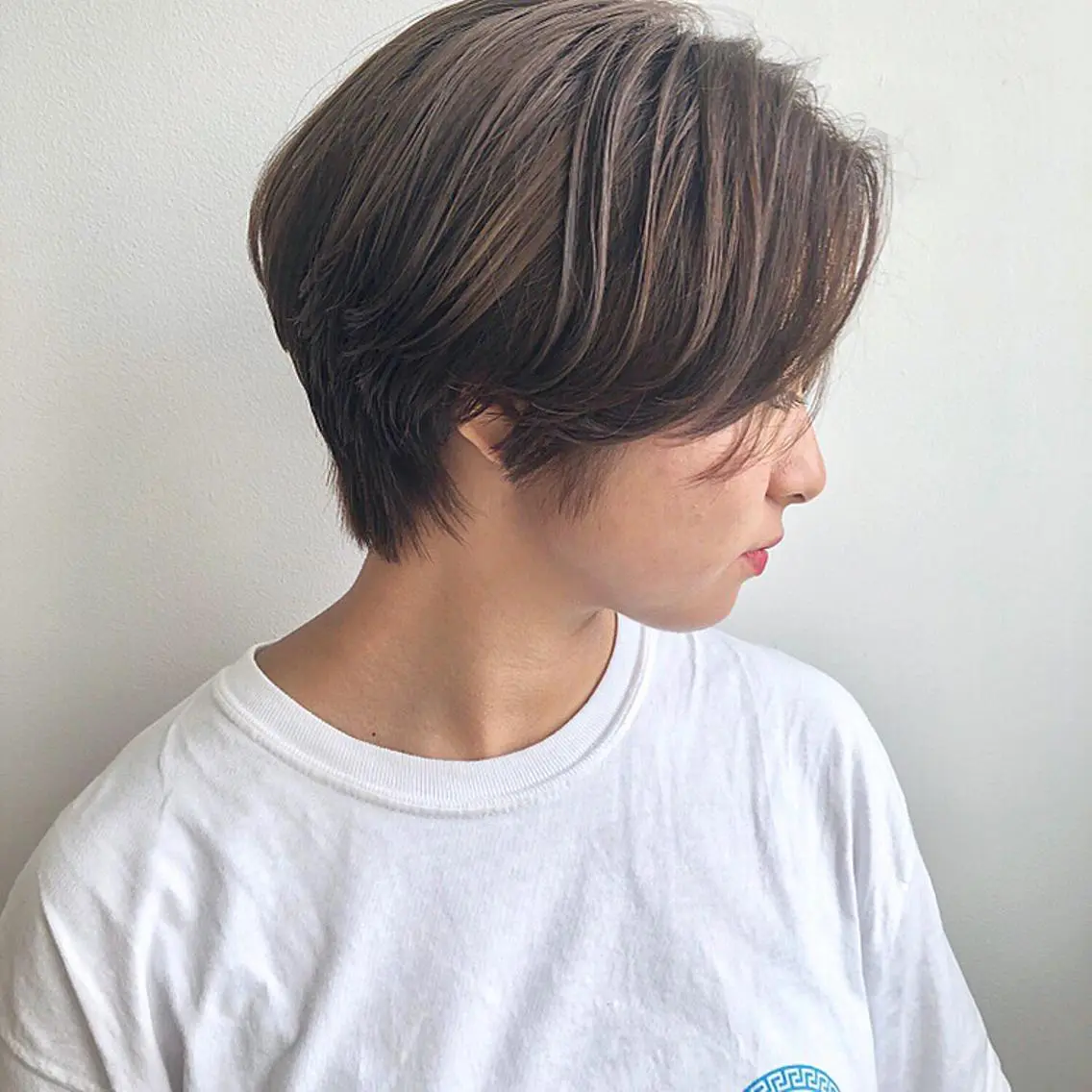 ショート カラー パーマ ヘアアレンジ ハンサムショート グレージュ ショートヘア haruka 🐈のネイルデザイン
