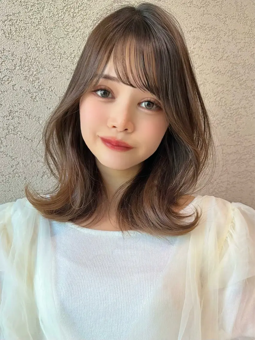 ミディアム ❤️縮毛矯正❤️ 髪質改善❤️平野実花のヘアスタイル