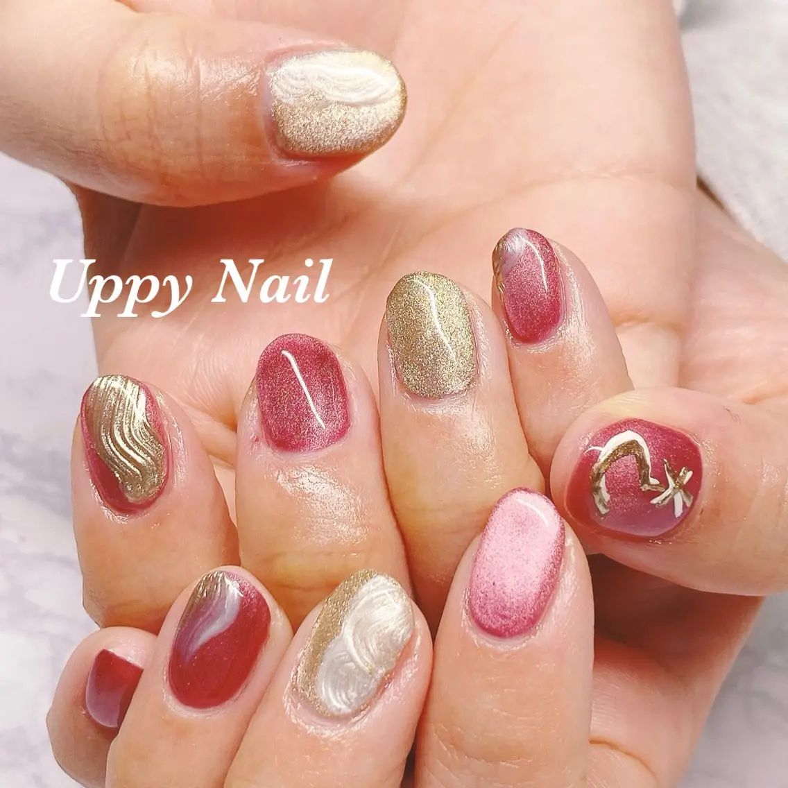 ネイル マグネットネイル ハンドネイル Uppy Nail ukyoのネイルデザイン