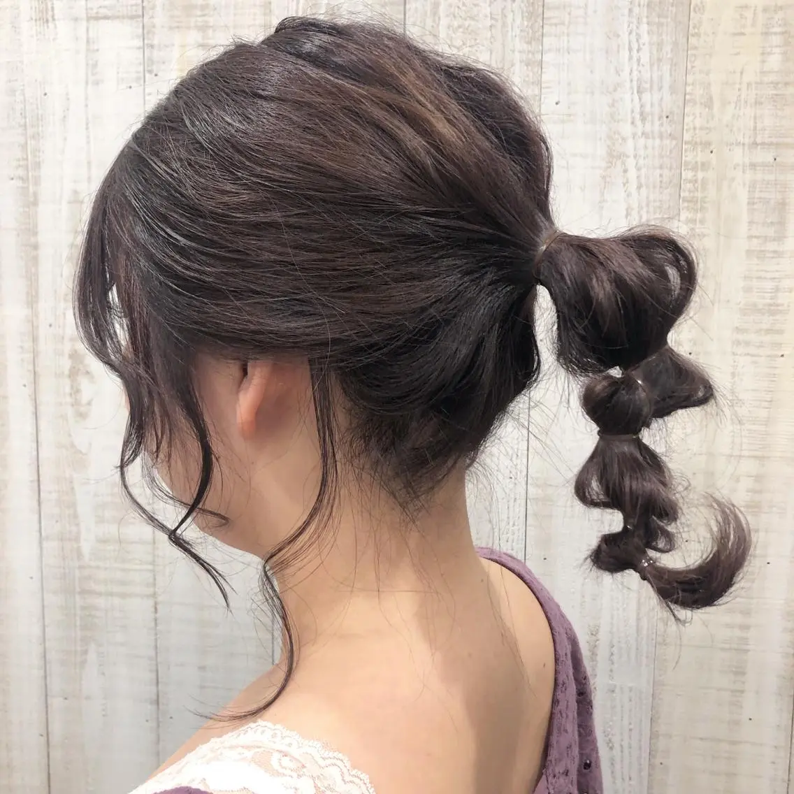 ミディアム 植田 彩のヘアスタイル