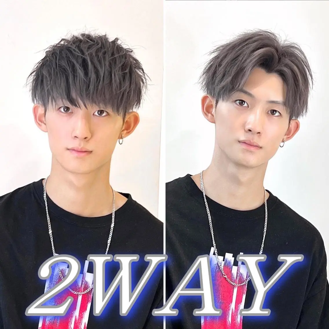 カラー メンズ センターパート マッシュ カット ヘアカラー トリートメント メンズ専門 井藤 雅也のヘアスタイル