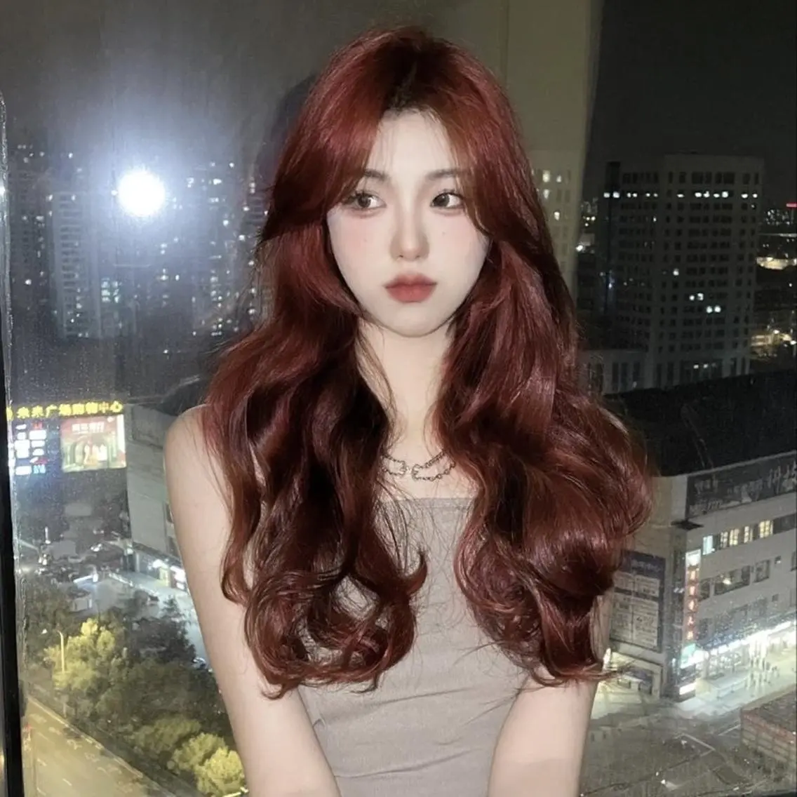 ロング カラー 韓国ベージュ🏹 YUTOのヘアスタイル