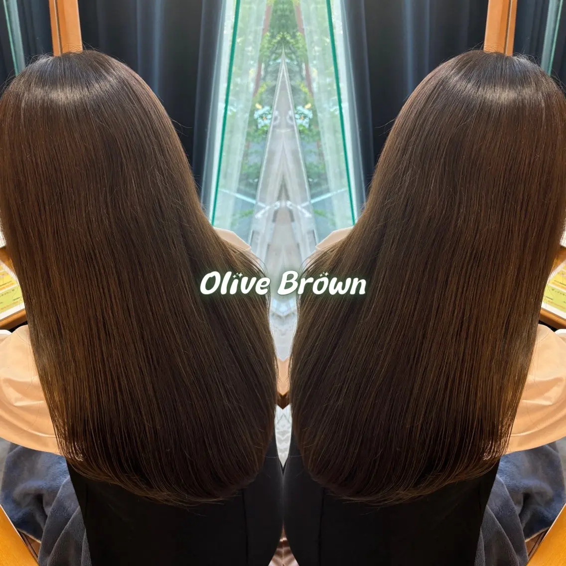 ロング カラー ブラウンカラー オリーブブラウン ヘアカラー トリートメント 🌼ブリーチ/個性派 ヘアセットMei🌼のヘアスタイル