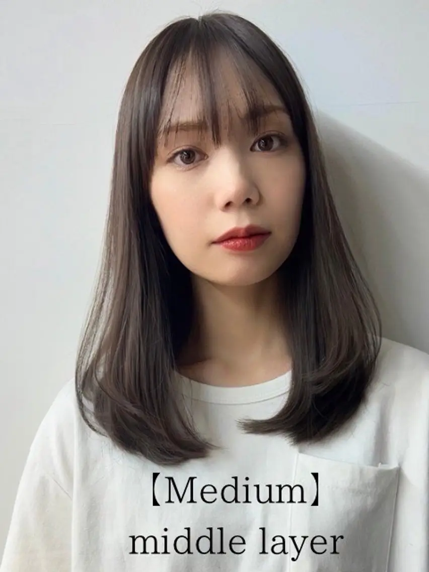 ミディアム 透明感カラー ʜ ᴀ ʀ ᴜのヘアスタイル