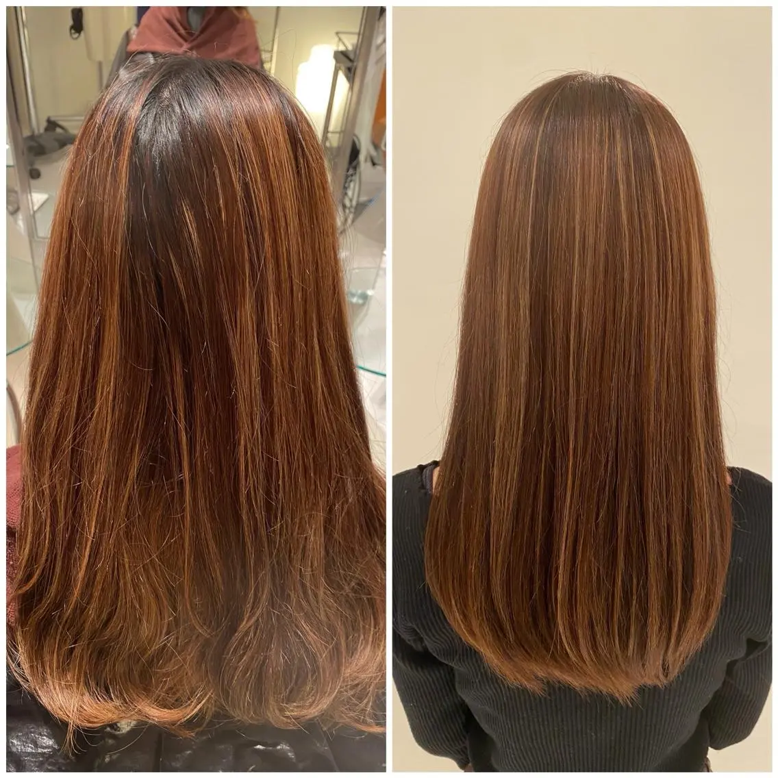 ロング ハイライト ダダキュービッグ 渡辺 ミウのヘアスタイル