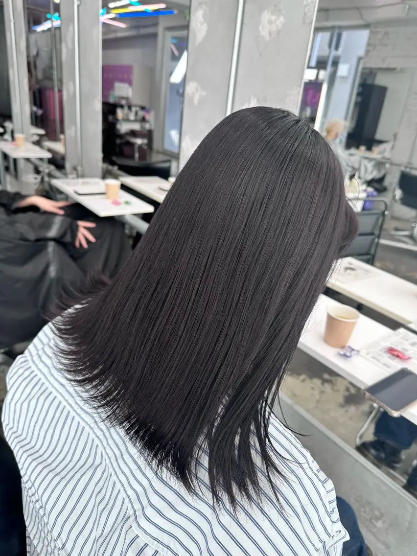 セミロング カラー ヘアアレンジ 🎀モテ暖色× エクステ🎀あかりのヘアスタイル
