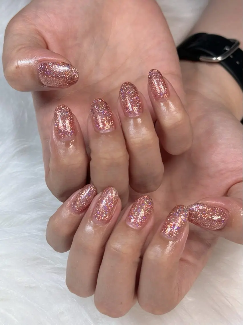 ネイル ジェルネイル キラキラネイル ラメ(グリッター) ロングネイル マグネットネイル nail sideraのネイルデザイン