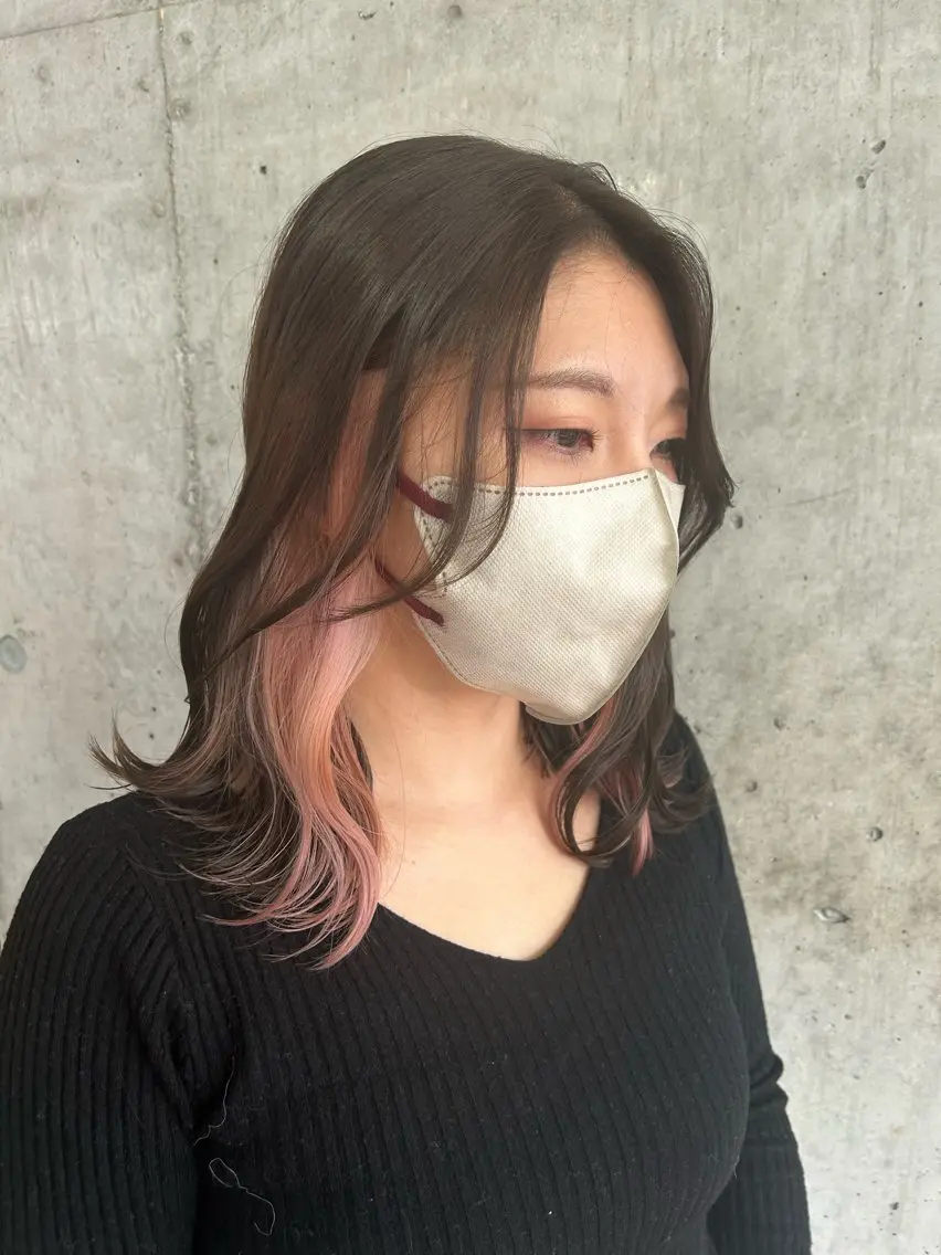 ミディアム カラー ヘアカラー トリートメント 🎨デザイン🥇 美髪・艶髪 日暮千敬のヘアスタイル