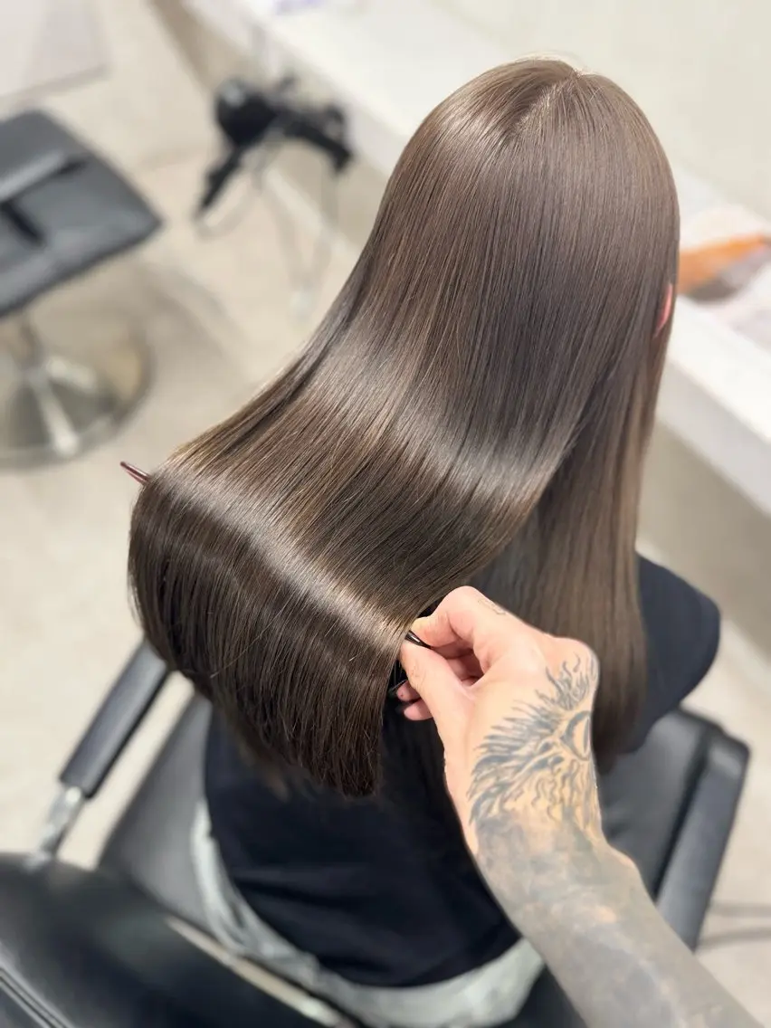 ロング カット ヘアカラー トリートメント モテ髪美容師 髪質改善SOMAのヘアスタイル