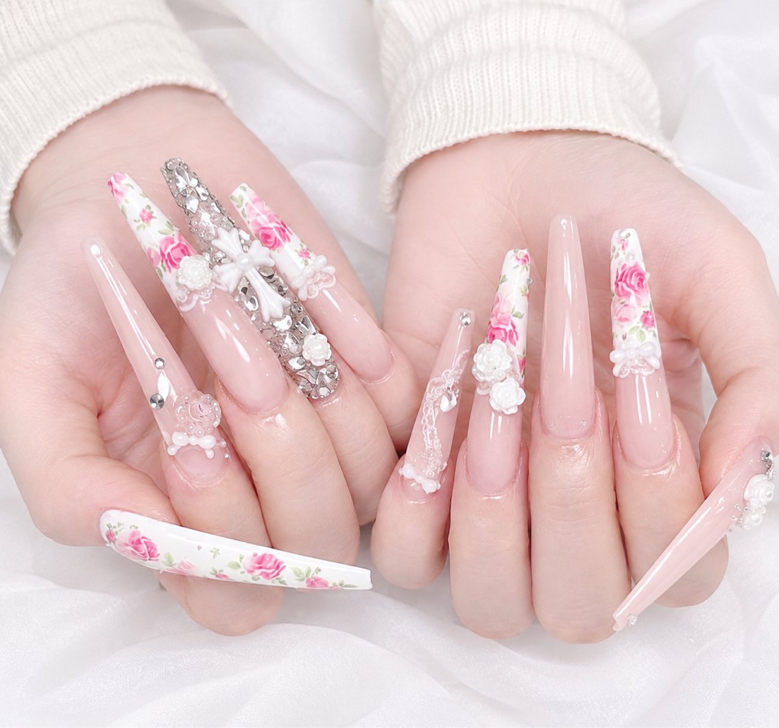 ロング ロング ハンドネイル ハンドケア CHIBI NAIL SALON 船橋のネイルデザイン