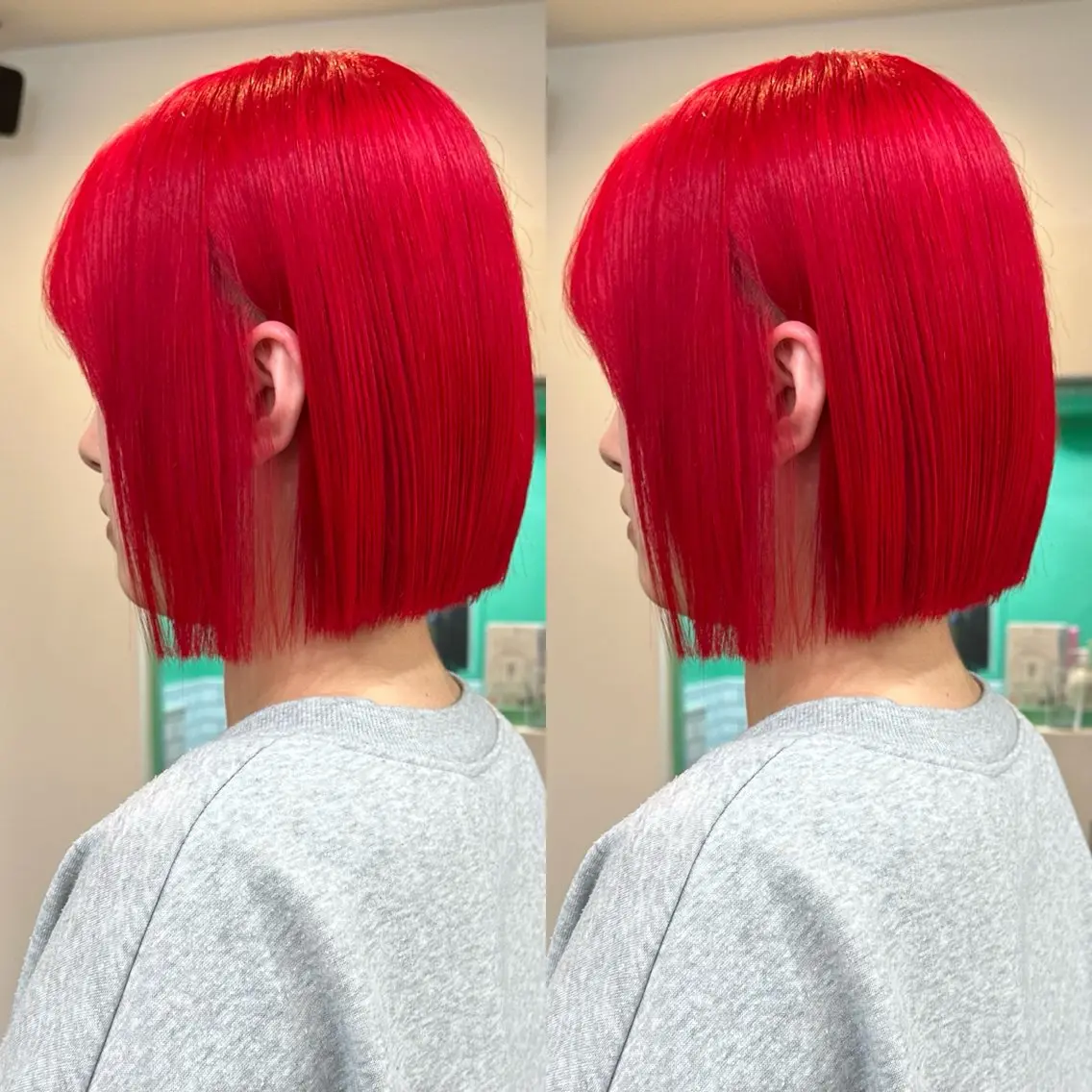 カラー ブリーチ デザインカラー レッドカラー ヘアカラー slit kokoroのヘアスタイル