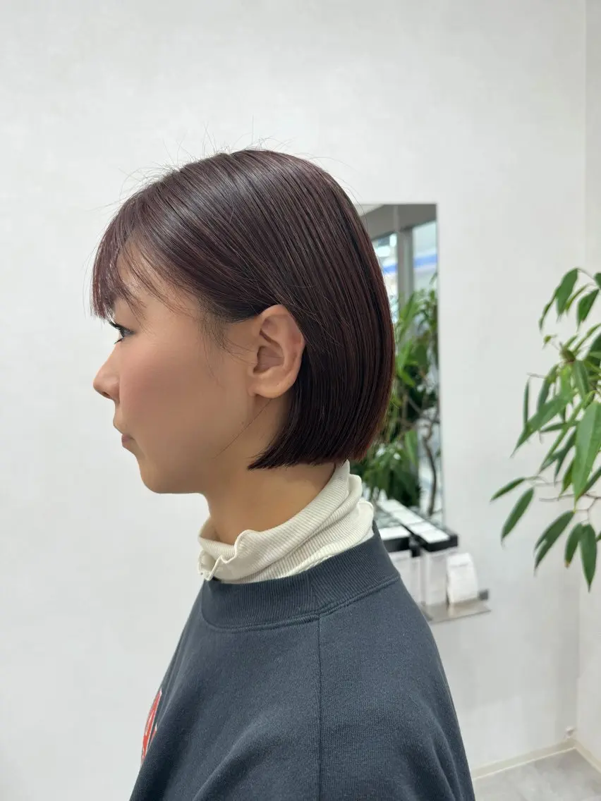 ショート カラー ボルドーカラー ボブ カット ヘアカラー トリートメント Sail 【セイル】のヘアスタイル