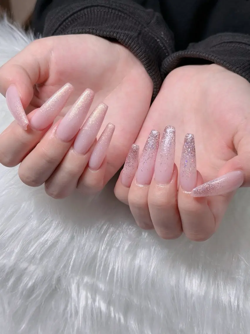 ネイル フレンチネイル ジェルネイル ガラスフレンチ ハロウィン ハート ハンドネイル H.baby Nail Salonのネイルデザイン