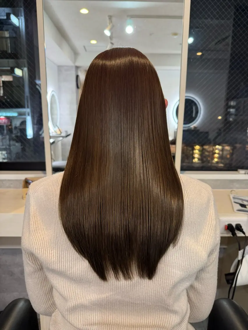 セミロング 髪質改善 トリートメント トリートメント 日髙 椿のヘアスタイル