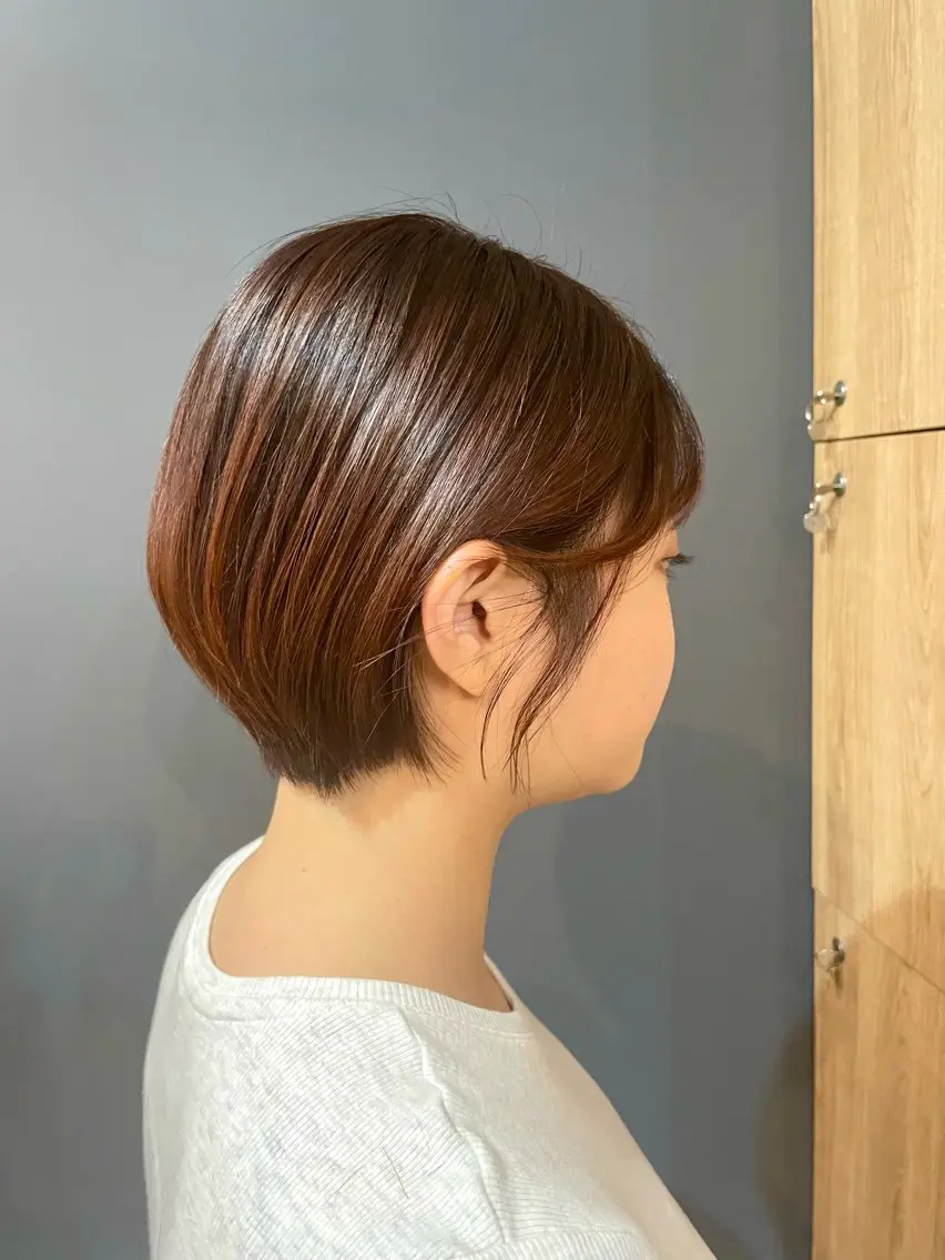 ショート ボブ ショートヘア 鎌取/透明感カラー /ボブ/顔まわりのヘアスタイル