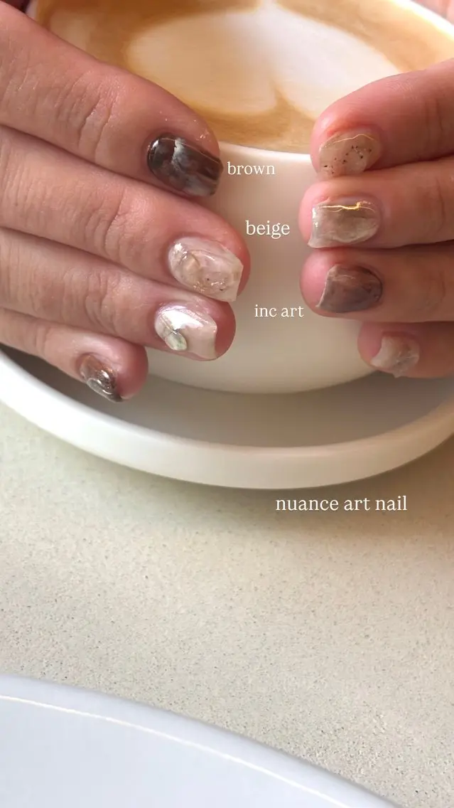 ネイル ニュアンスネイル ハンドネイル Maede Kanaのネイルデザイン
