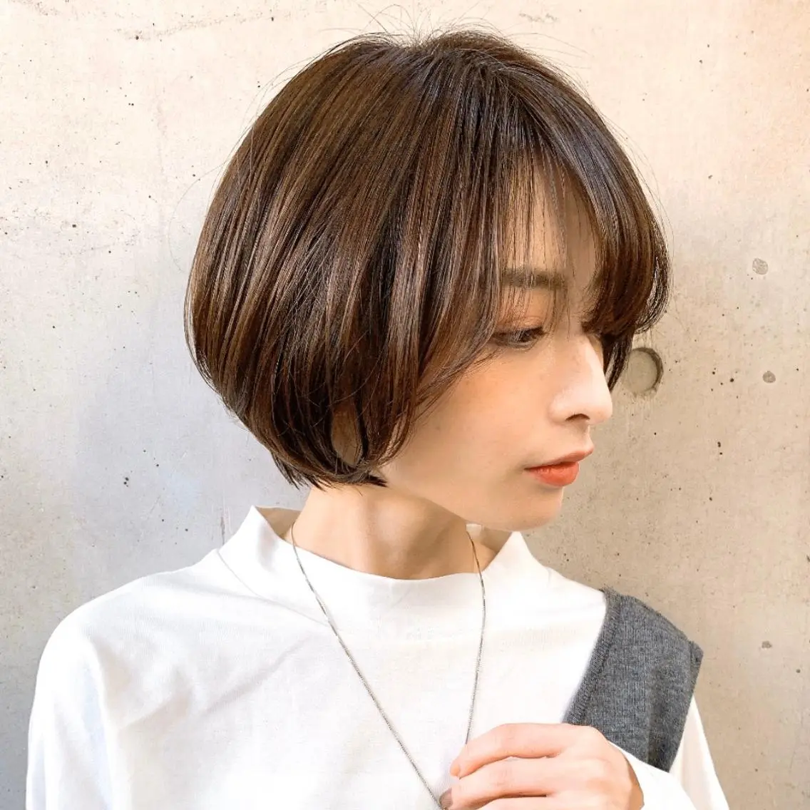 ショート パーマ 髪質改善 縮毛矯正/ レイヤー/銀座/本木のヘアスタイル