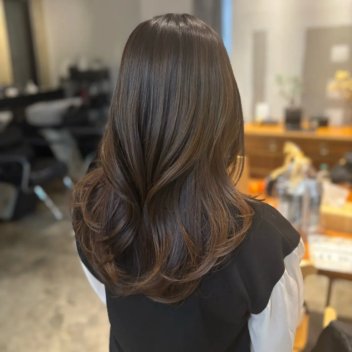 セミロング レイヤーカット カット ヘアセット 顔周りだけで垢抜ける レイヤー/小池　祐のヘアスタイル