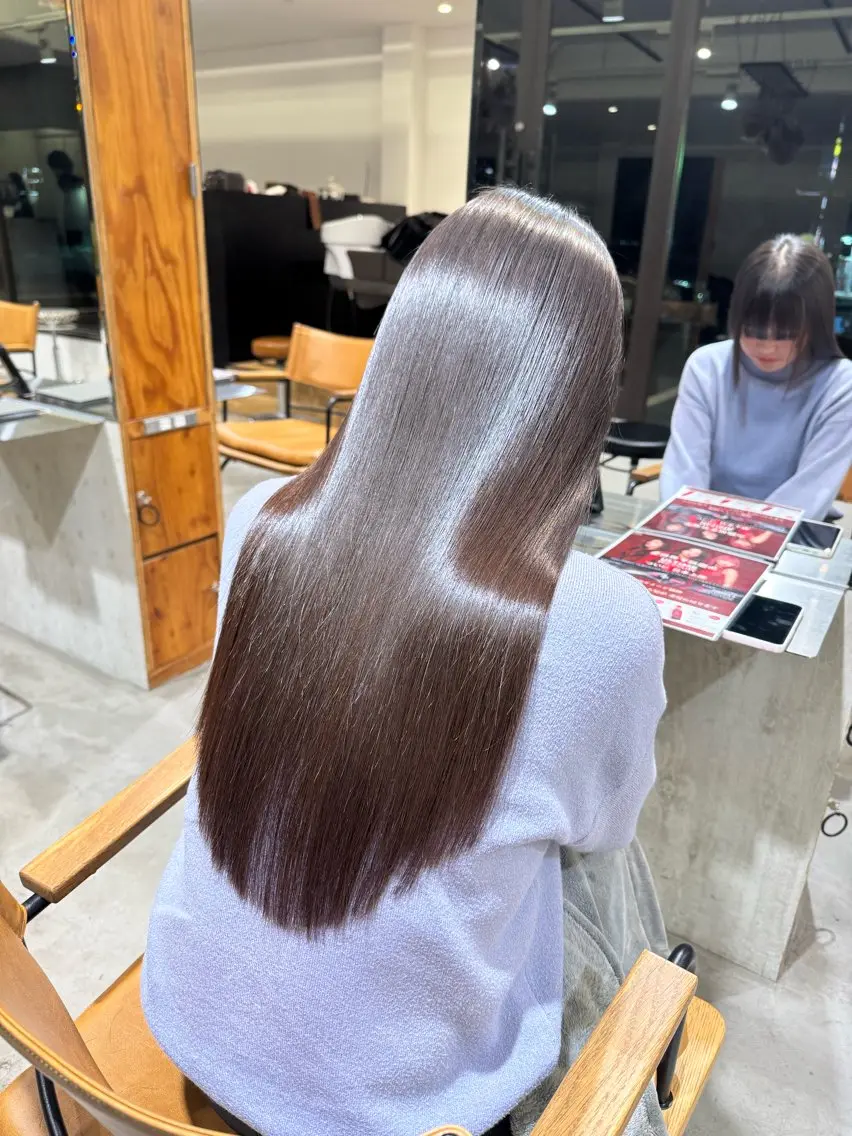 ロング カット トリートメント 透明感カラー 天羅のヘアスタイル