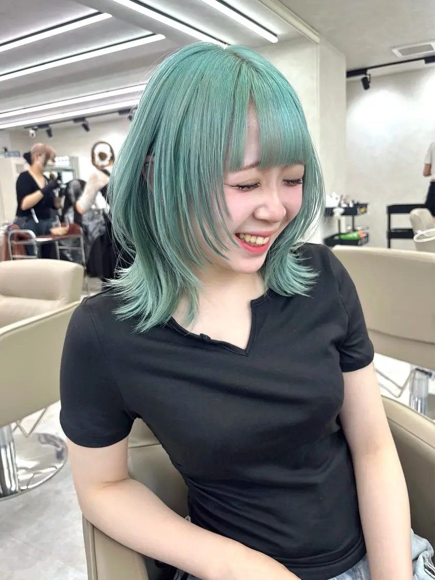 ミディアム カラー カット ヘアカラー トリートメント モテレイヤー💖 ブリーチ/akariのヘアスタイル