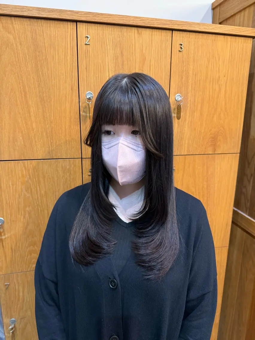 ロング レイヤーカット 明津 桜空のヘアスタイル