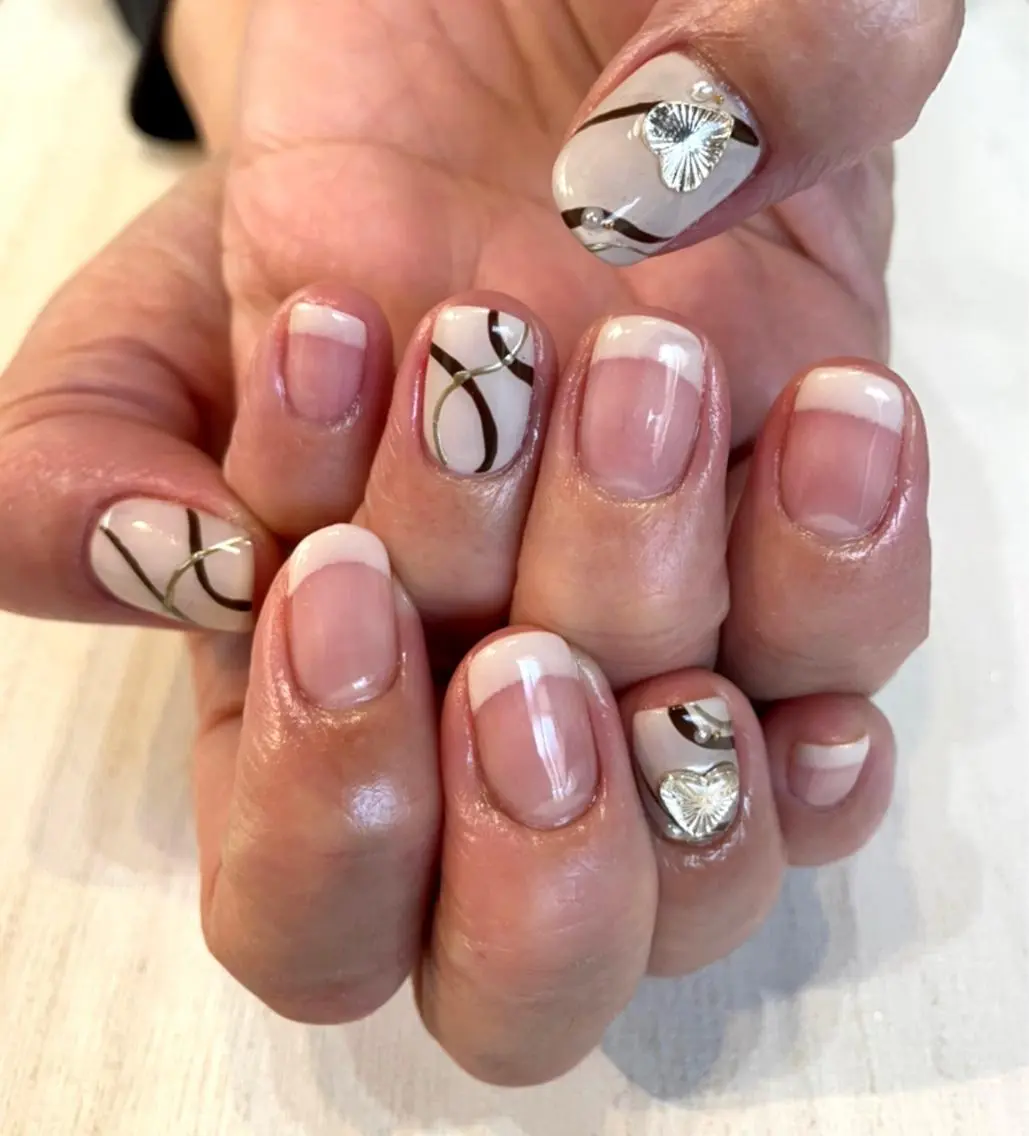 ネイル ハート ハンドネイル spell nailのネイルデザイン