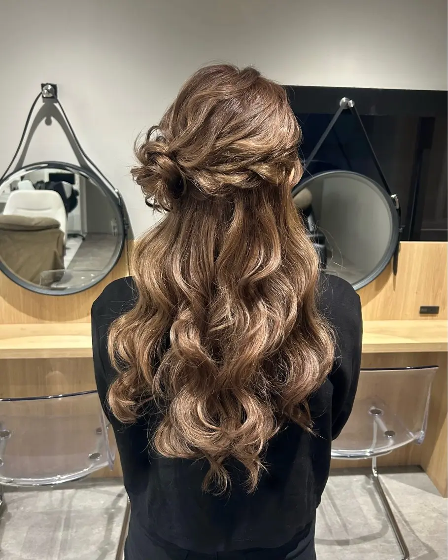 ロング ヘアアレンジ エクステ juve.大分/ 秋月ひとはのヘアスタイル