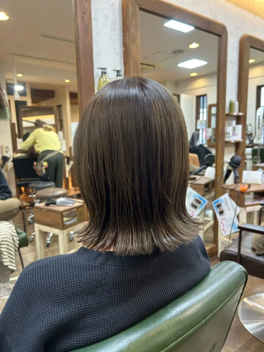 ショート カラー ボブ 外ハネヘア 徳永　髪質改善 カラー🪄💫のヘアスタイル