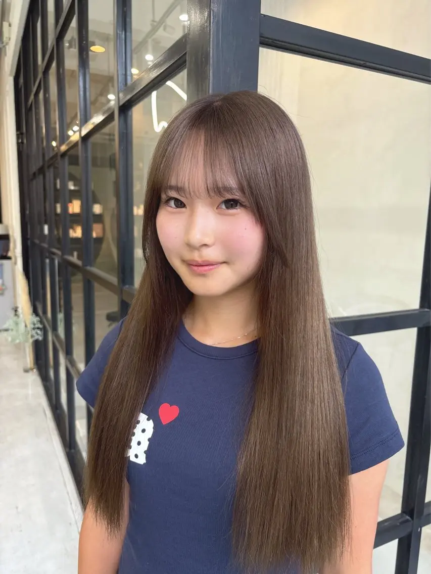ロング カラー ブラウンカラー ヘアカラー Maison Halu YUKIのヘアスタイル