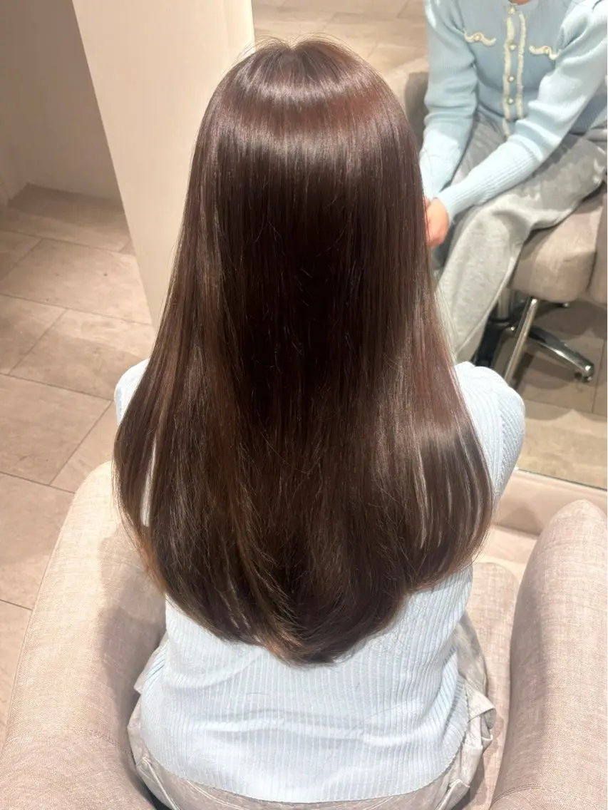 ロング ヘアカラー トリートメント レイヤーカット/ 透明感カラー🤍楓のヘアスタイル