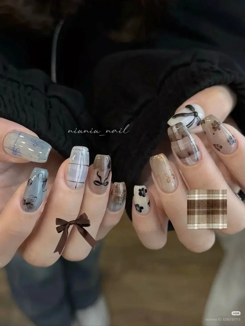 ネイル 韓国ネイル 持ち込み ニュアンスネイル ネイルチップ 冬ネイル LISA ANA.CHUOのネイルデザイン