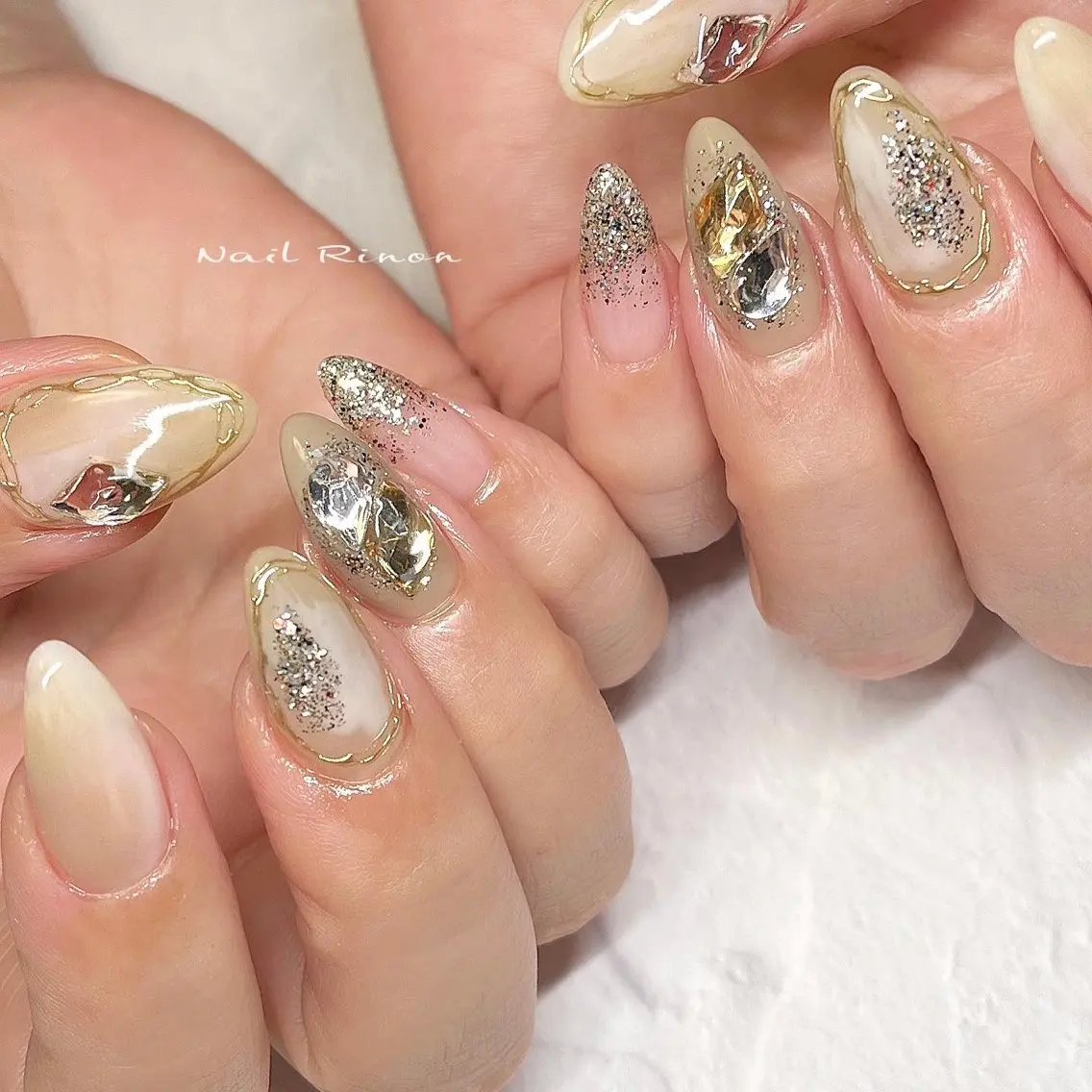 ネイル ニュアンスネイル ハンドネイル Nail Rinonのネイルデザイン