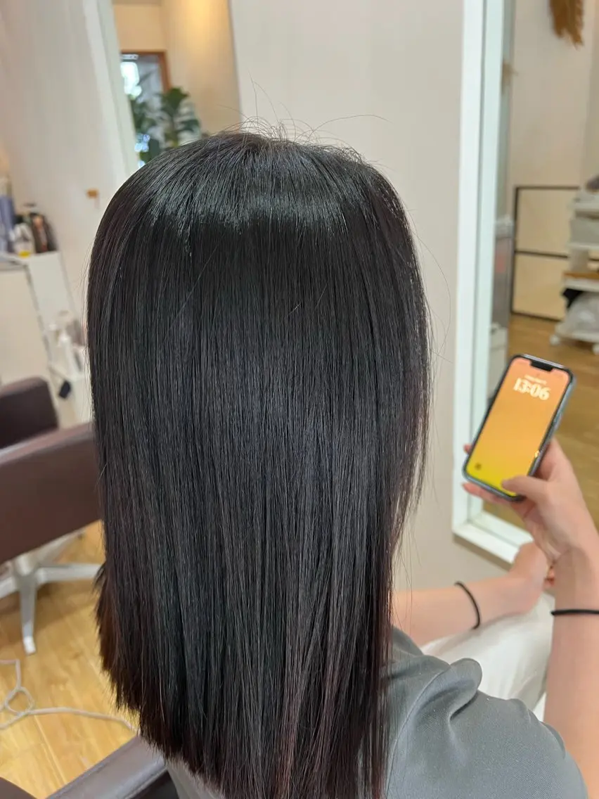 ミディアム カラー パーマ ヘアアレンジ メンズ 縮毛矯正 堀井 凌平のヘアスタイル