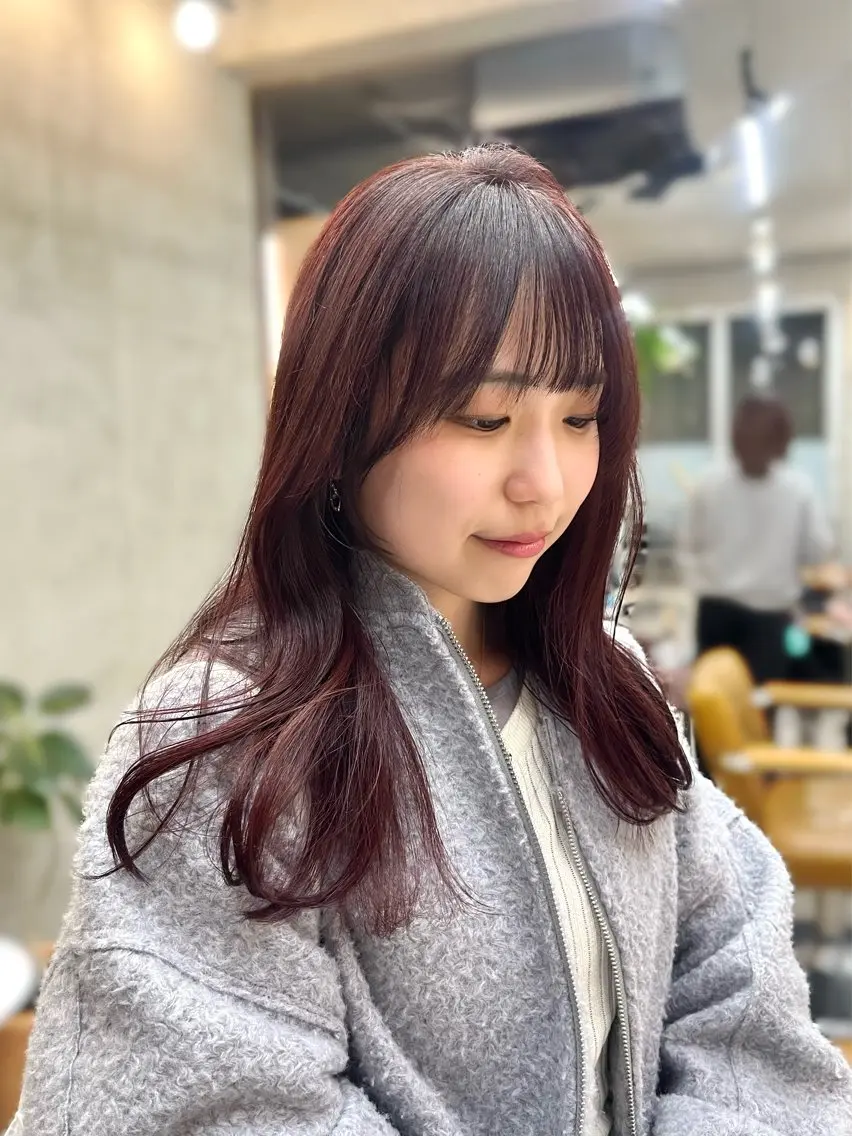 セミロング カラー ラベンダーカラー ピンクカラー ピンクラベンダー ヘアカラー 🤎𝐌𝐚𝐨⌇ お悩み解決美容師🤎のヘアスタイル
