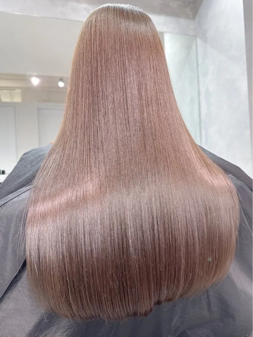 ロング 伸ばしかけ 髪質改善 ロング 縮毛矯正 トリートメント カット ヘアカラー トリートメント LUANA/千種 竹内康のヘアスタイル