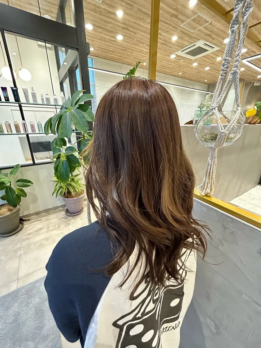 ロング ヘアカラー トリートメント ☁️🐰 あやの 🧁🤍のヘアスタイル