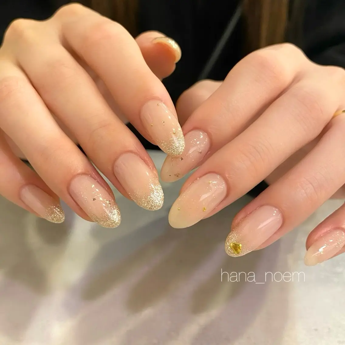 ネイル キラキラネイル HANA /NOEM nailsalonのネイルデザイン