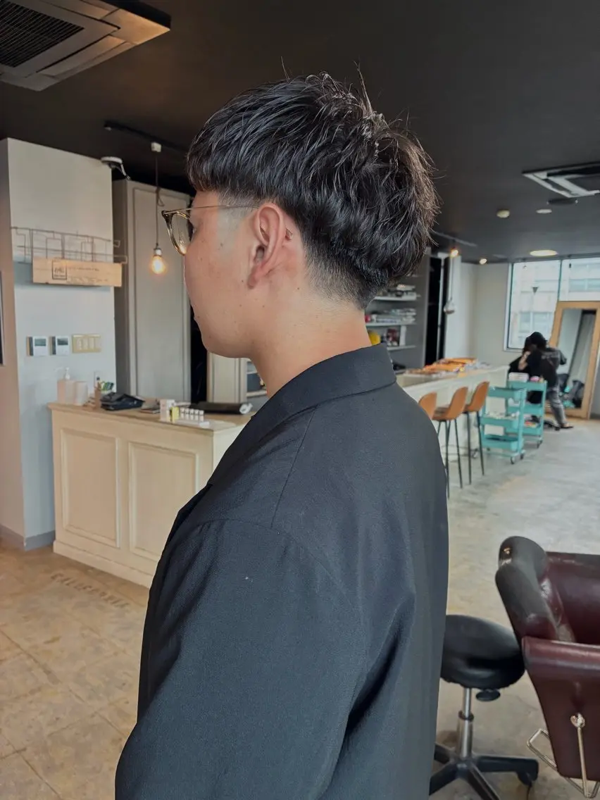 パーマ メンズ カット パーマ トリートメント 新規再来率No.1 金山/メンズパーマのヘアスタイル