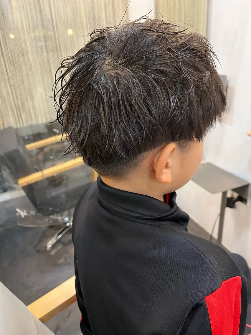 パーマ メンズ キッズ 橋野 来夢のヘアスタイル